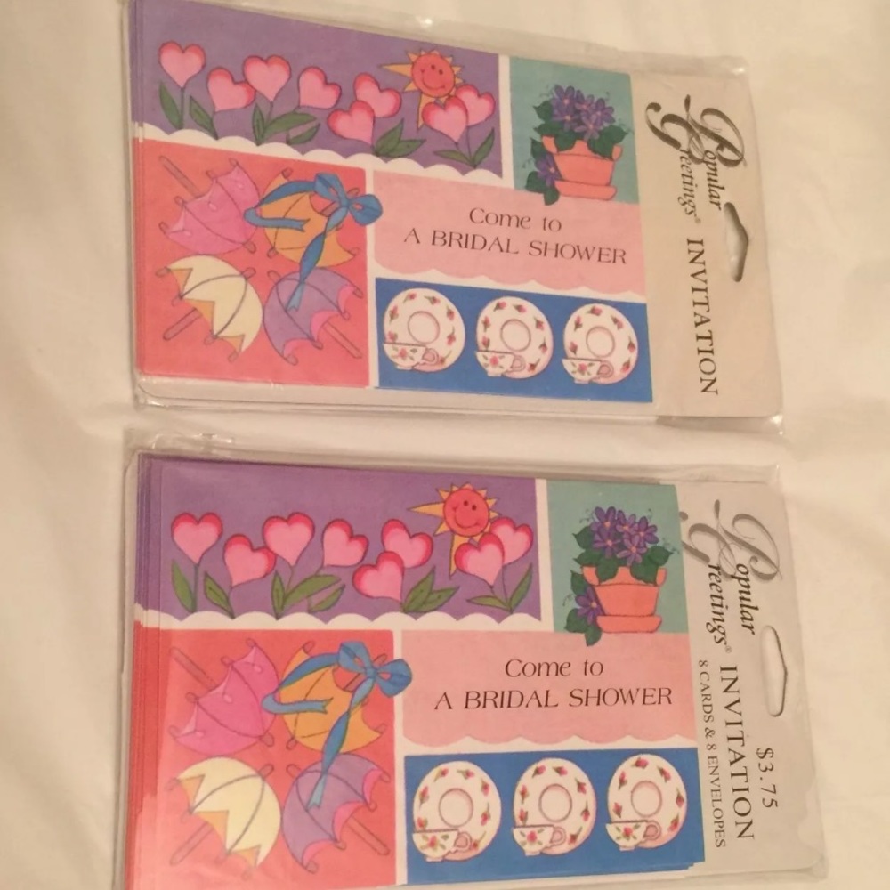 2pks Bridal Shower Invitations
